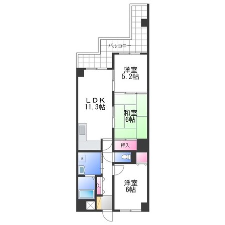 ロジュマン泉佐野の物件間取画像